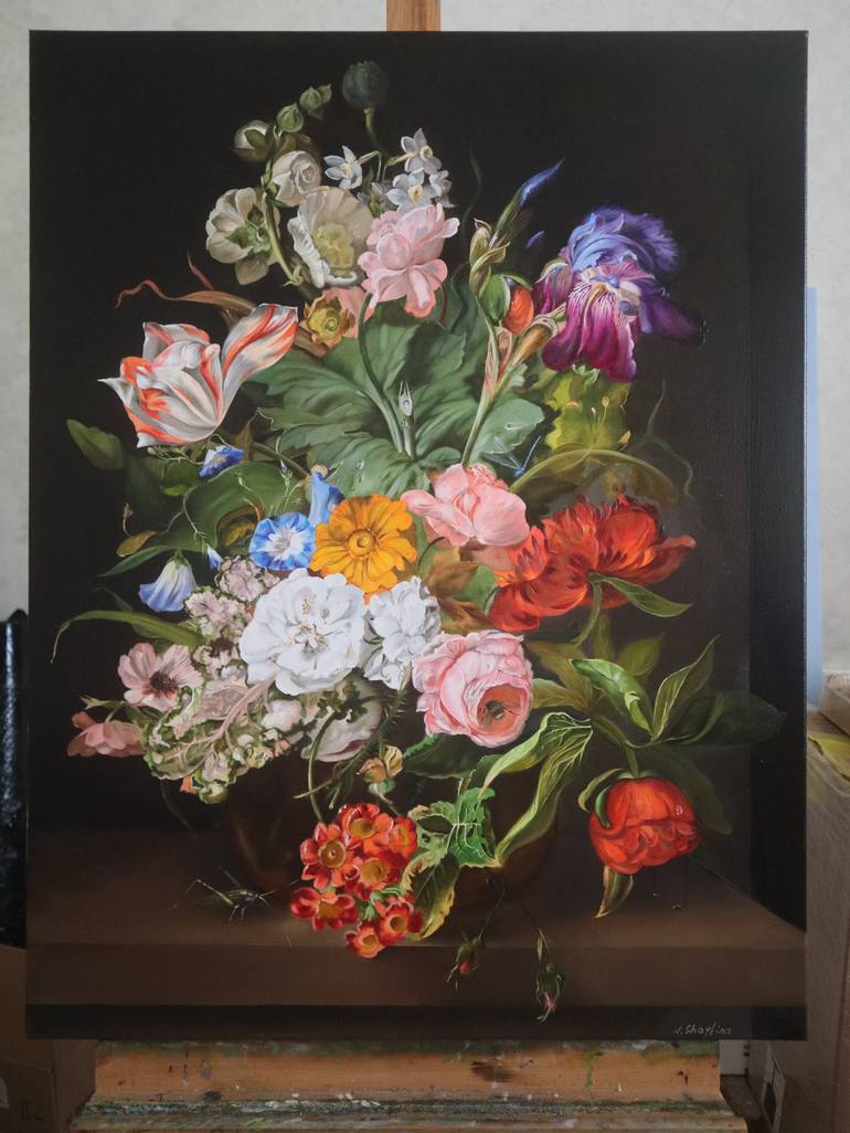 Original Realism Floral Painting by Natalia Shaykina