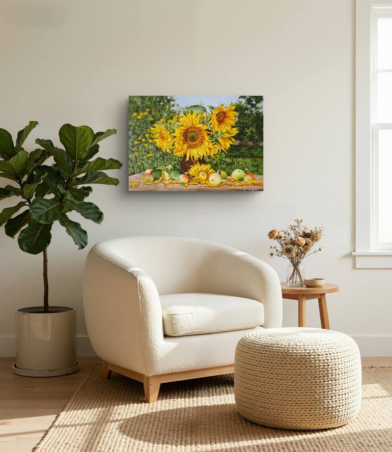 Original Photorealism Garden Painting by Natalia Shaykina