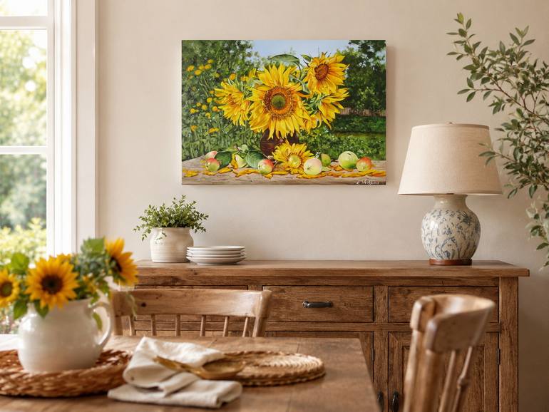 Original Photorealism Garden Painting by Natalia Shaykina
