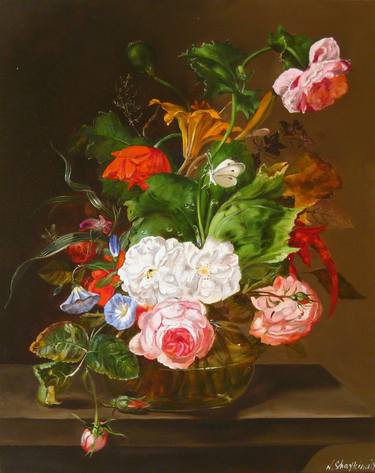 Original Fine Art Floral Paintings by Natalia Shaykina