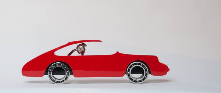 Original Abstract Transportation Sculpture by Bart Somers