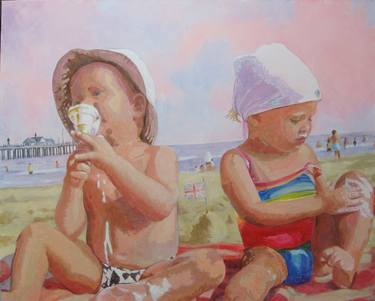 Print of Realism Children Paintings by Heather Tamplin