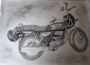 Original Fine Art Bike Drawings by Rachna Goenka