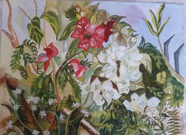 Print of Expressionism Garden Paintings by Rachna Goenka