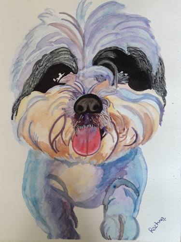 Print of Fine Art Dogs Paintings by Rachna Goenka