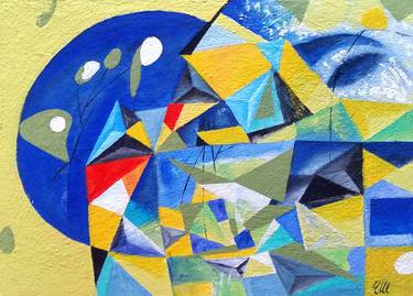 Print of Cubism Abstract Paintings by Claudia Ciofu