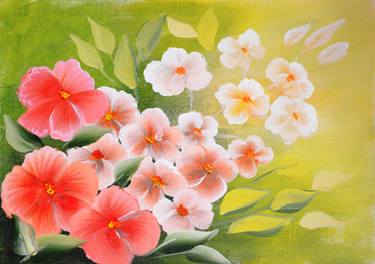 Print of Realism Floral Paintings by Jennilyn Villamer-Vibar