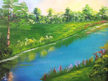 Original Realism Landscape Paintings by Jennilyn Villamer-Vibar