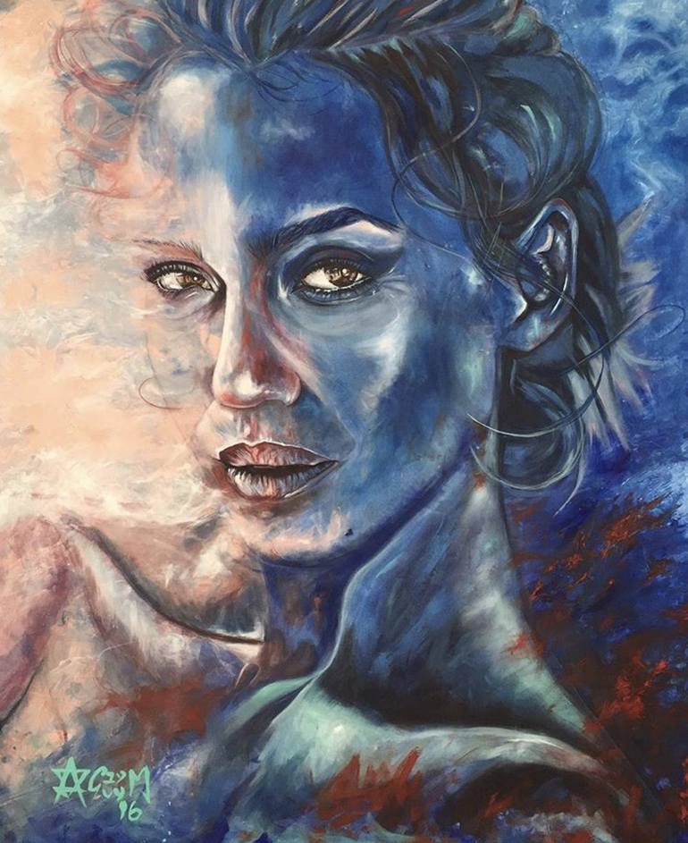 Jessica Alba Painting by Alejandro Guevara | Saatchi Art