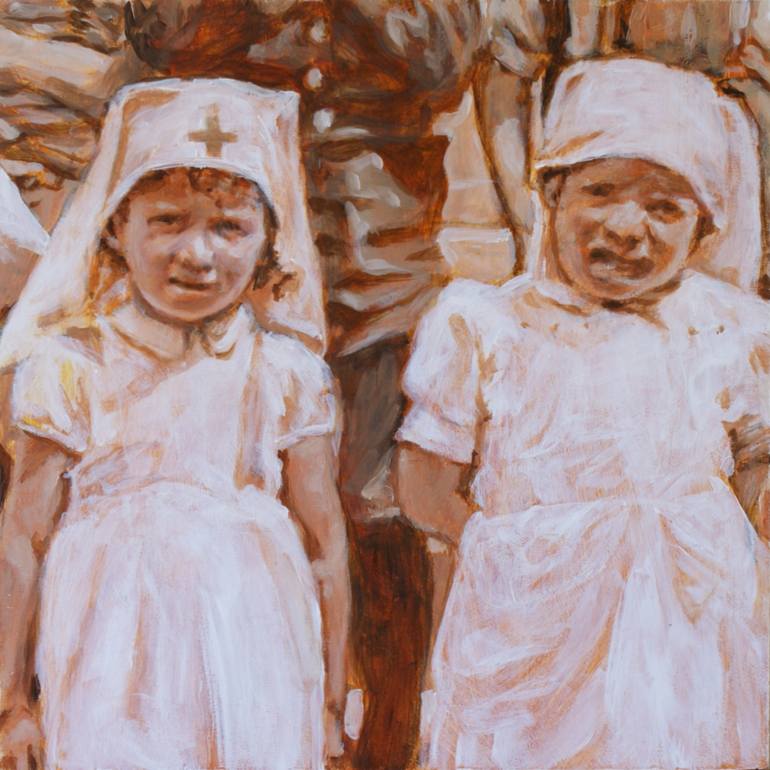 Original Figurative Children Painting by Wim van Loon