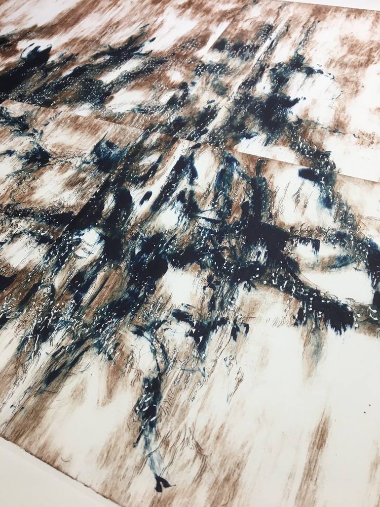 Original Expressionism Nature Printmaking by Wim Van Loon