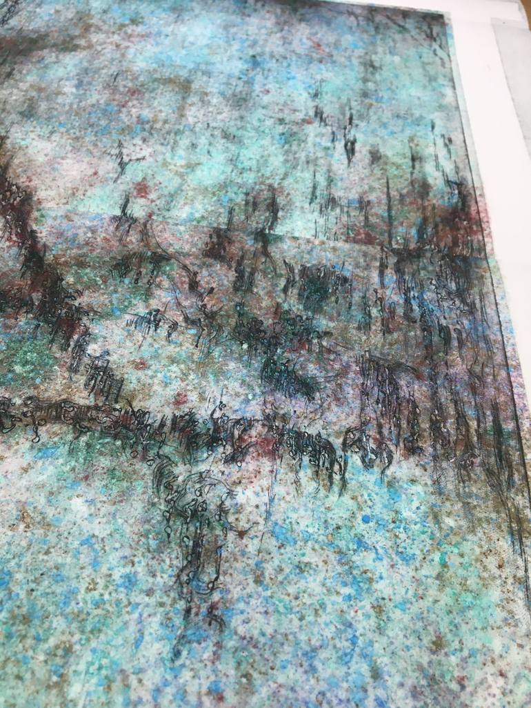 Original Expressionism Nature Drawing by Wim Van Loon