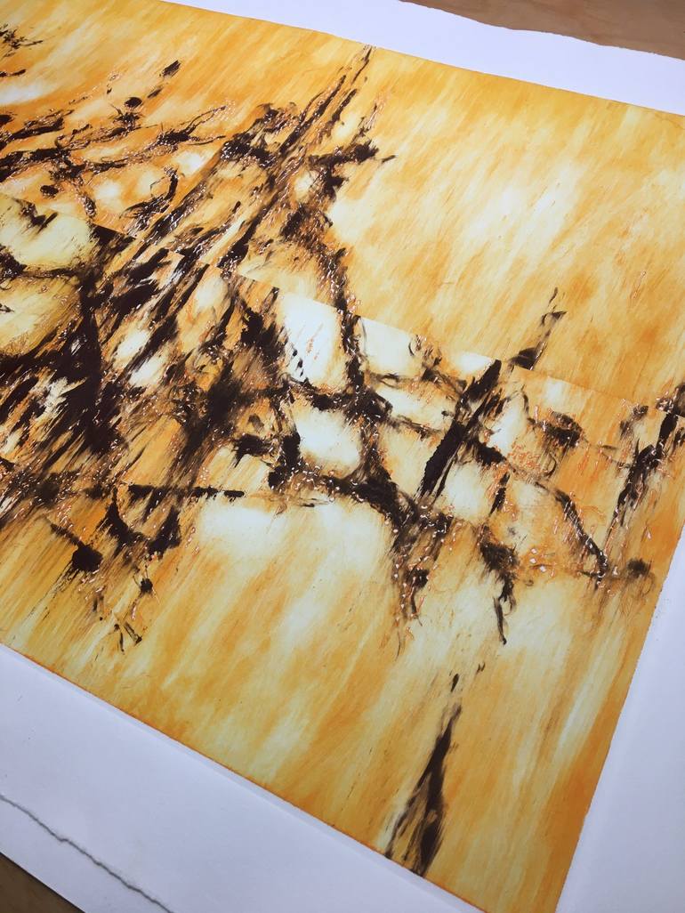 Original Expressionism Nature Drawing by Wim van Loon