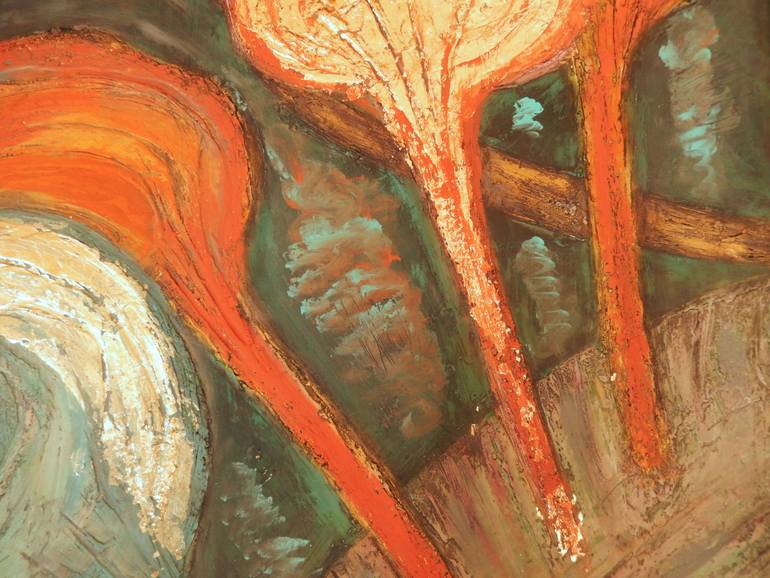 Original Abstract Expressionism Fantasy Painting by Ivana Pelouchová