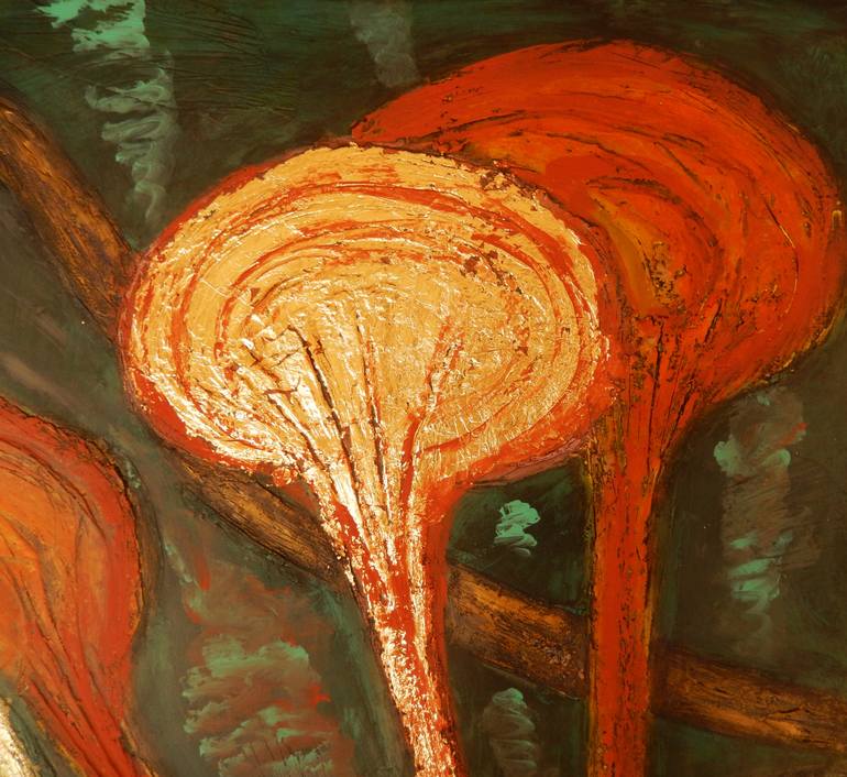 Original Abstract Expressionism Fantasy Painting by Ivana Pelouchová