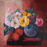 still life with peaches by Anuta Florescu