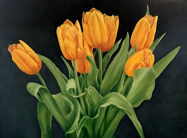 Original Expressionism Floral Paintings by Kat Bergman