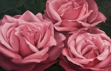Original Realism Floral Paintings by Kat Bergman