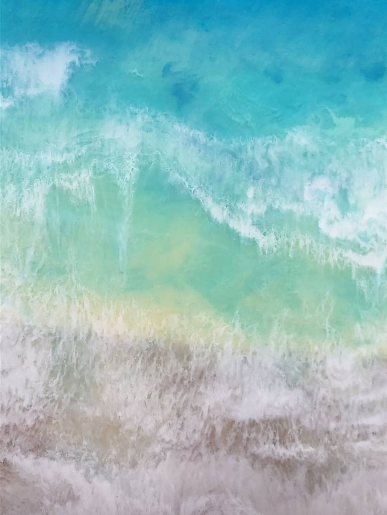 Original Abstract Beach Painting by Michele Villaume-Driscoll