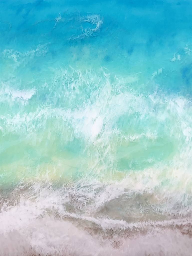 Original Abstract Beach Painting by Michele Villaume-Driscoll