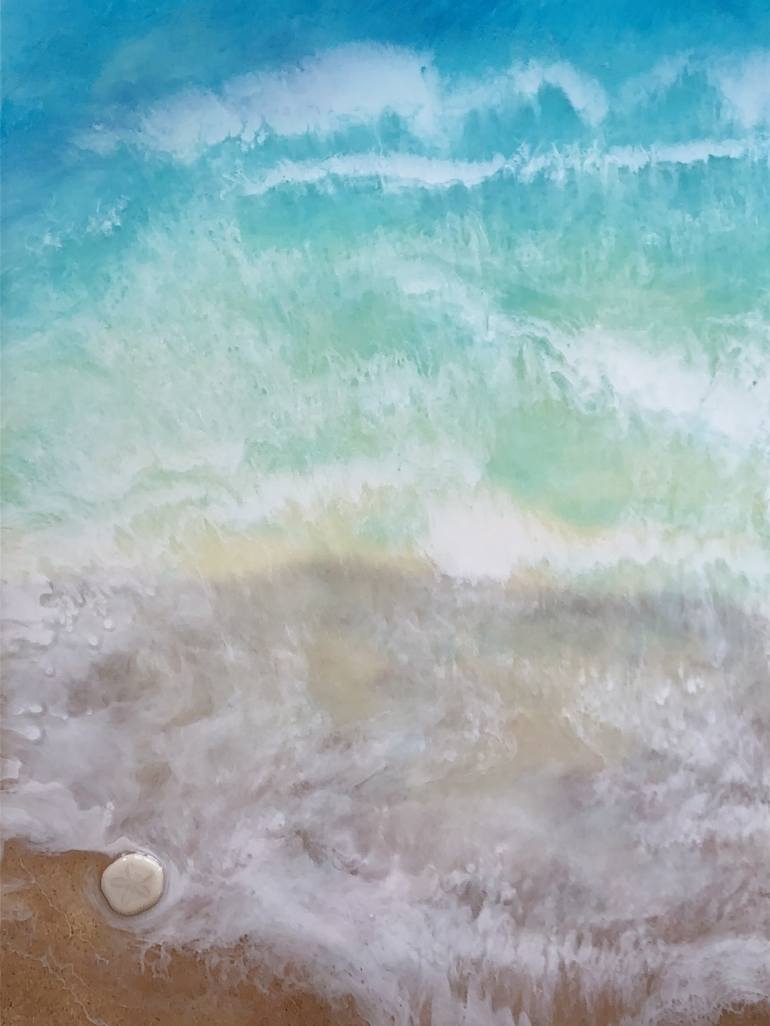 Original Abstract Beach Painting by Michele Villaume-Driscoll