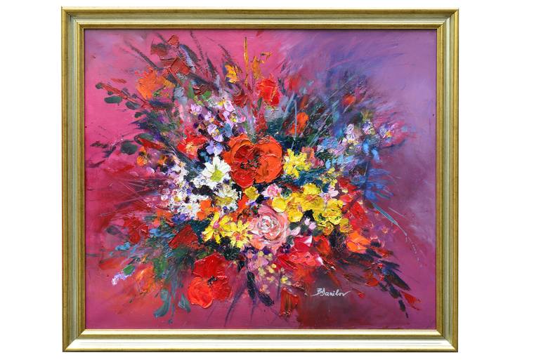 Original Modern Floral Painting by Bianca Danilov