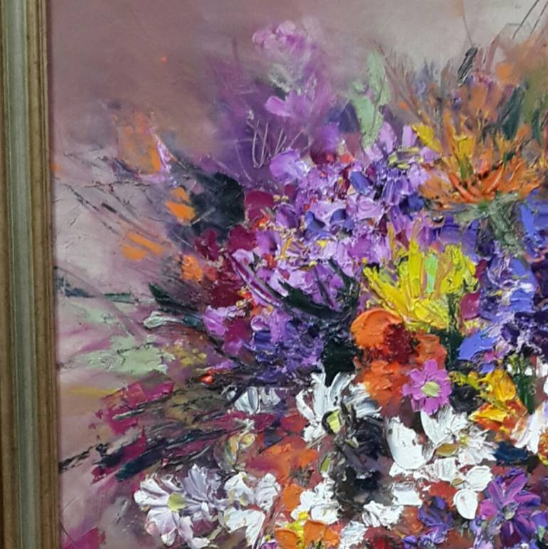 Original Modern Floral Painting by Bianca Danilov