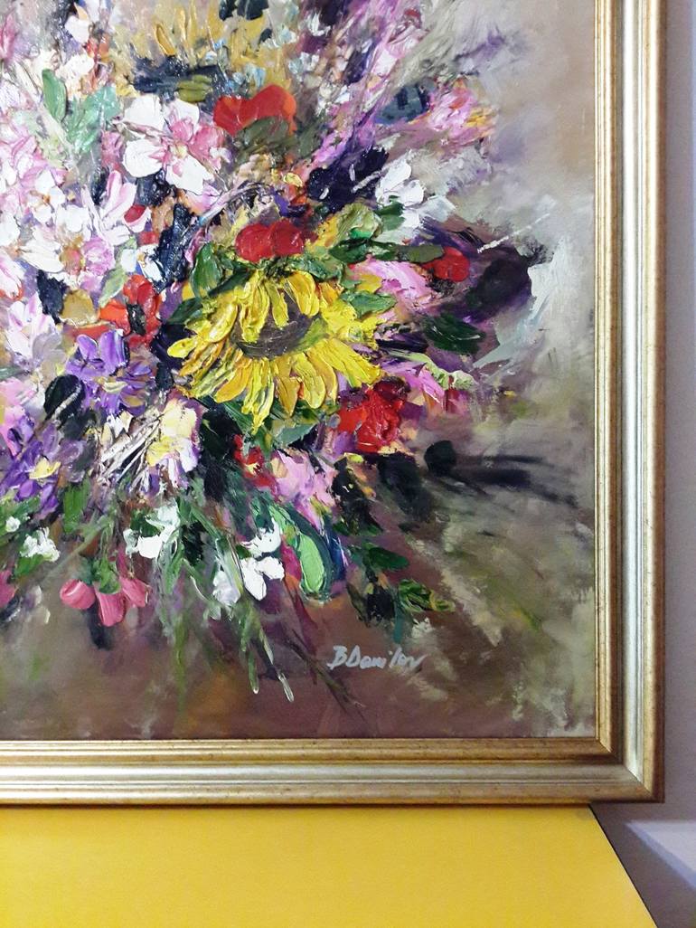 Original Modern Floral Painting by Bianca Danilov