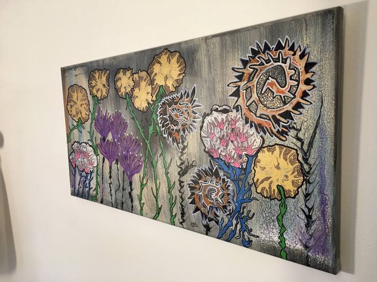 Original Modern Floral Painting by Steve Capaldi