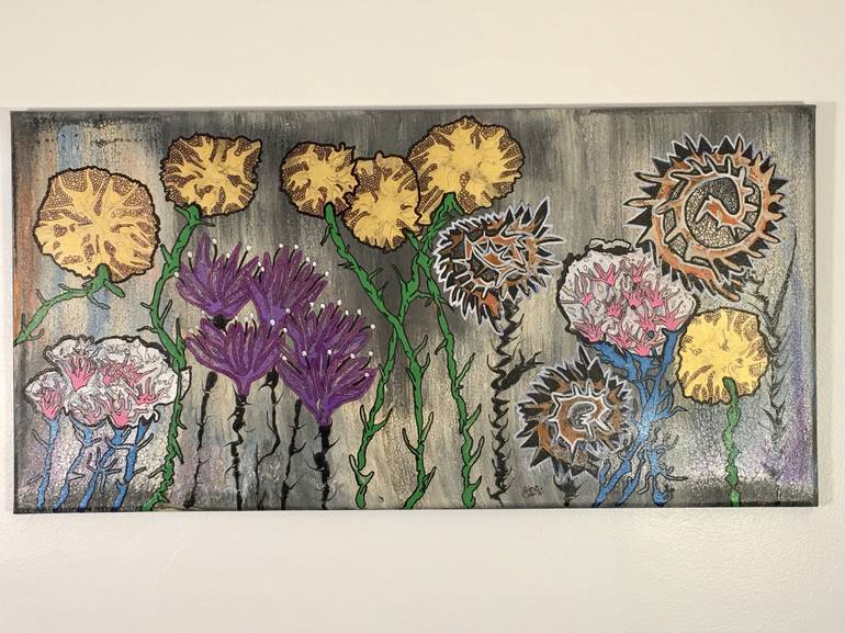 Original Modern Floral Painting by Steve Capaldi