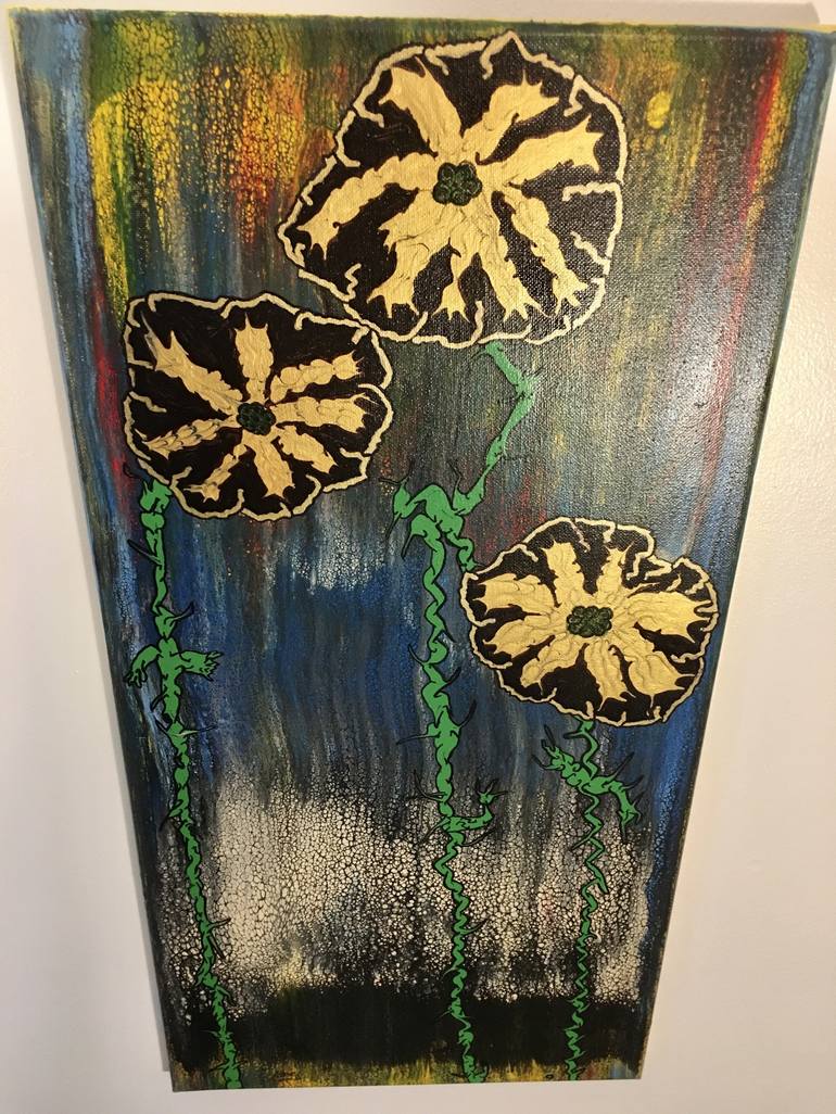 Original Modern Floral Painting by Steve Capaldi