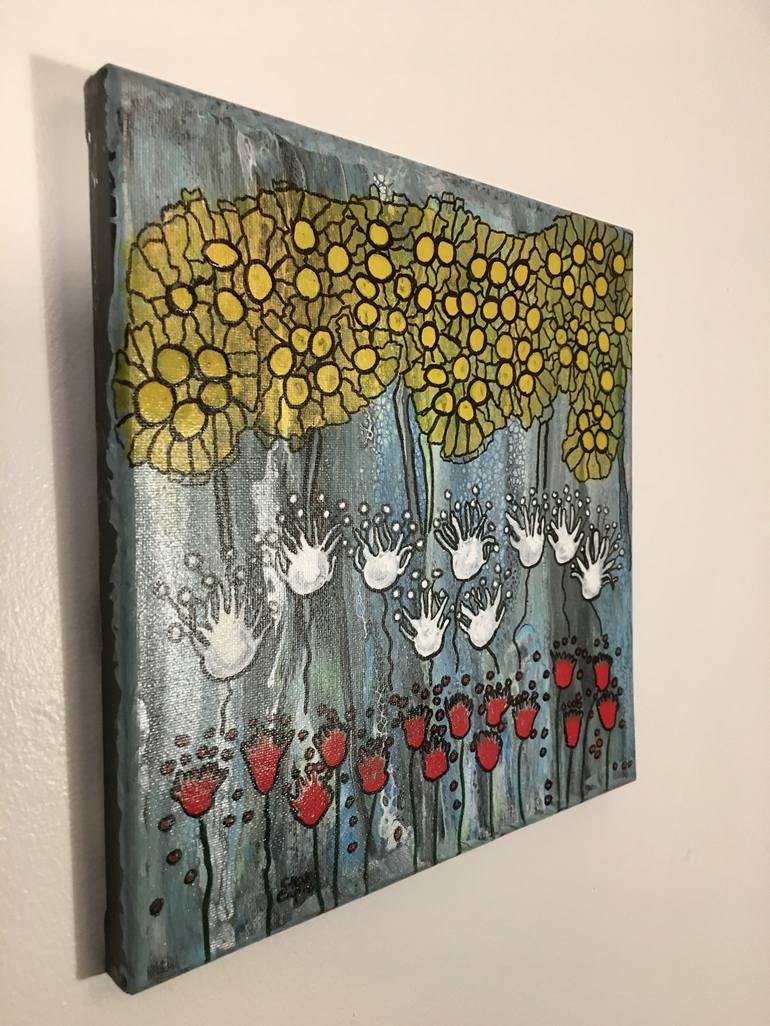 Original Abstract Expressionism Floral Painting by Steve Capaldi