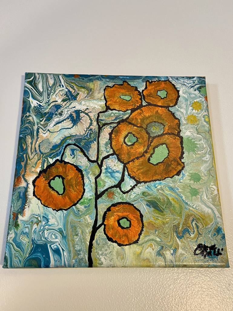 Original Abstract Floral Painting by Steve Capaldi