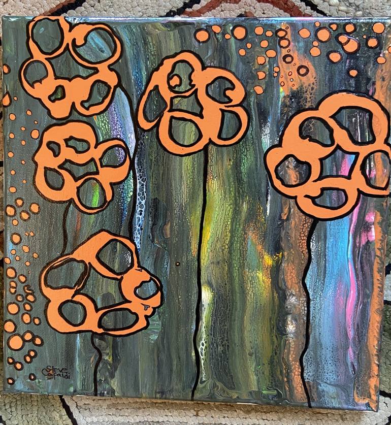 Original Abstract Floral Painting by Steve Capaldi