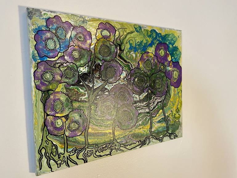 Original Expressionism Floral Painting by Steve Capaldi