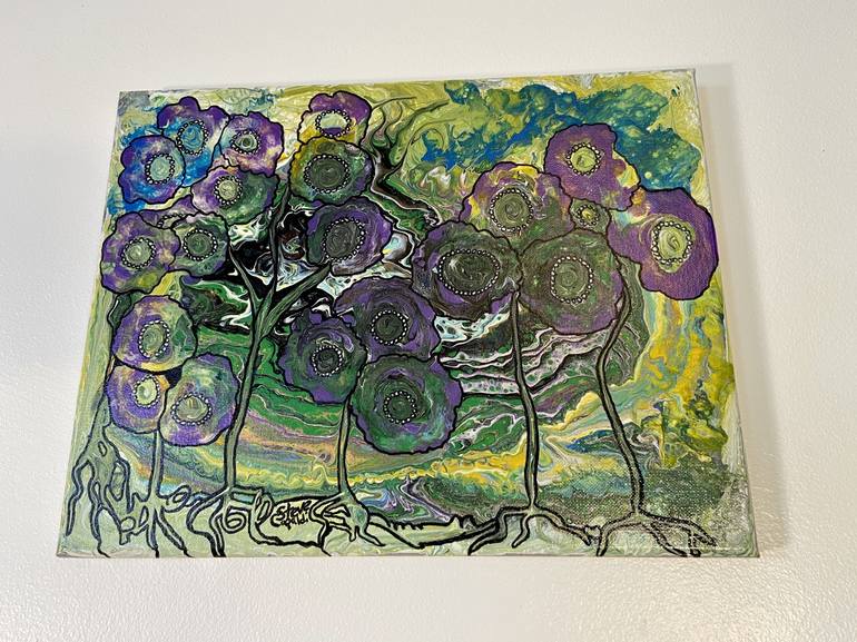 Original Expressionism Floral Painting by Steve Capaldi