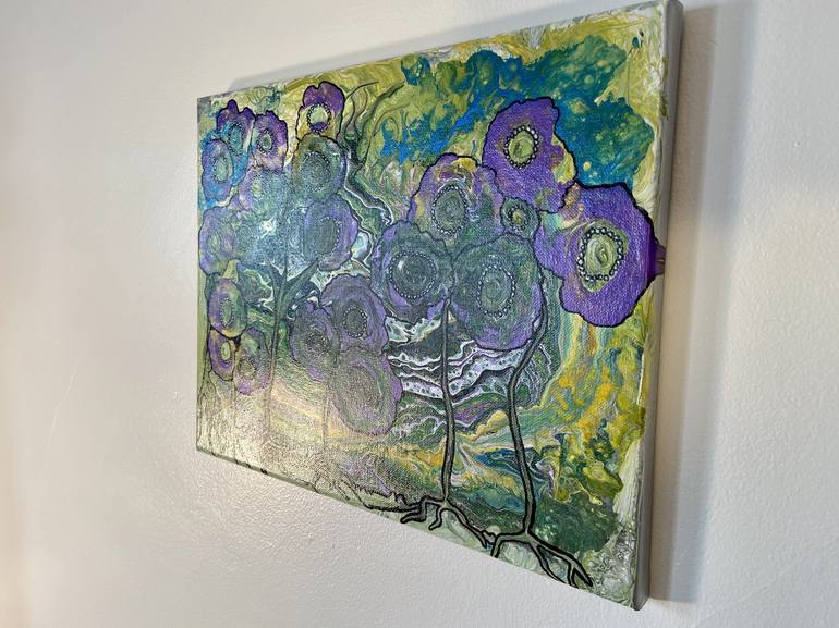 Original Expressionism Floral Painting by Steve Capaldi