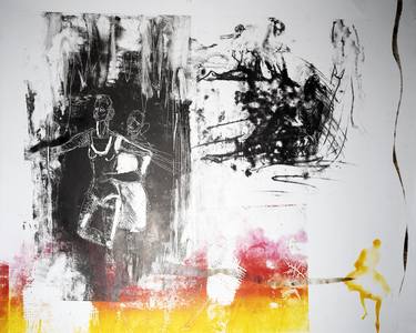 Original Abstract Women Printmaking by Guzun Elena