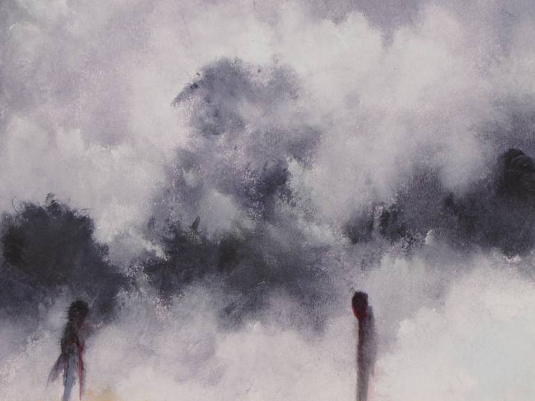 Original Abstract Expressionism Abstract Painting by Elias Akleh