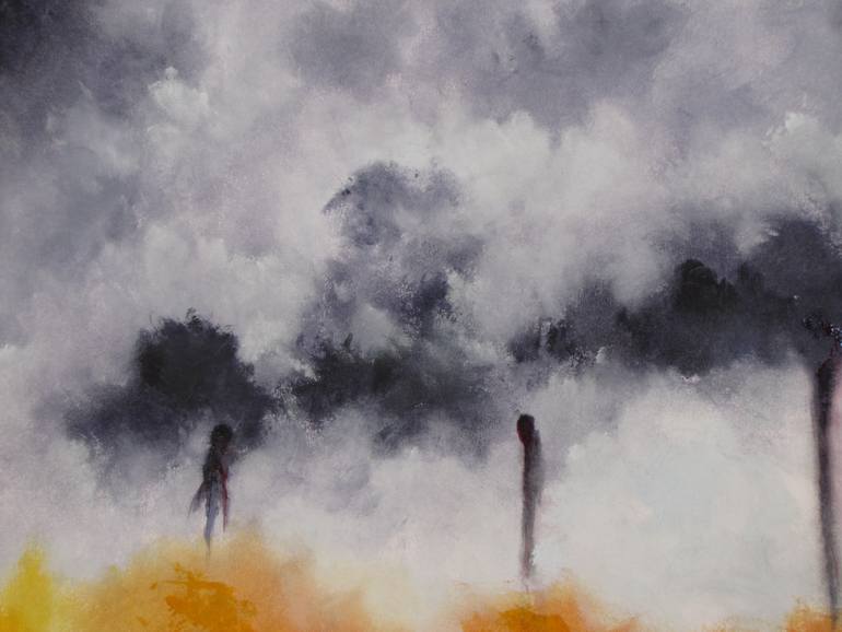 Original Abstract Expressionism Abstract Painting by Elias Akleh