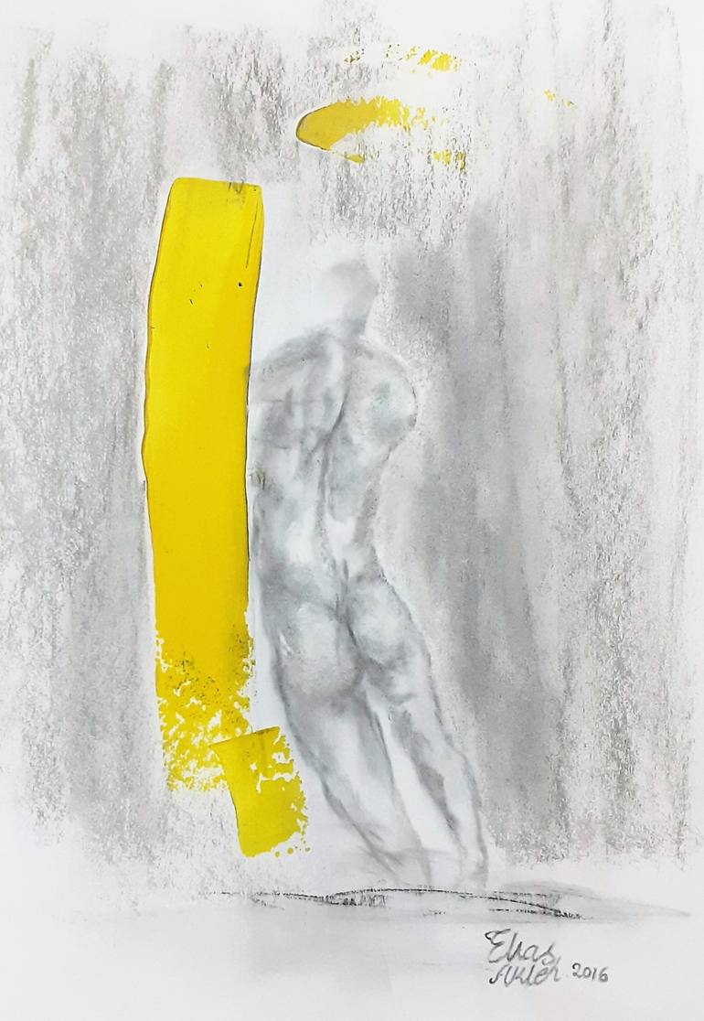 Original Abstract Expressionism Abstract Drawing by Elias Akleh