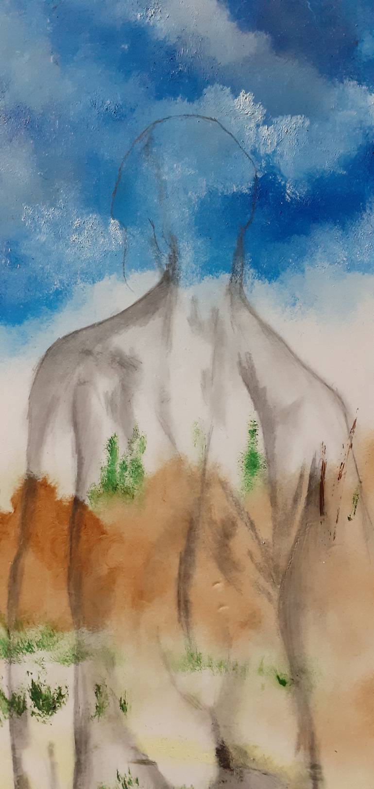 Original Conceptual Abstract Painting by Elias Akleh