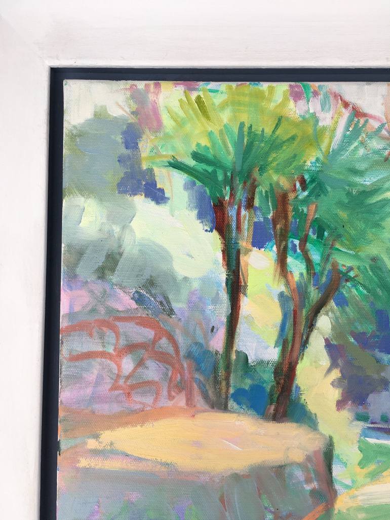 Original Impressionism Garden Painting by Chrissie Havers