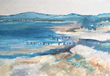 Print of Expressionism Beach Paintings by Chrissie Havers