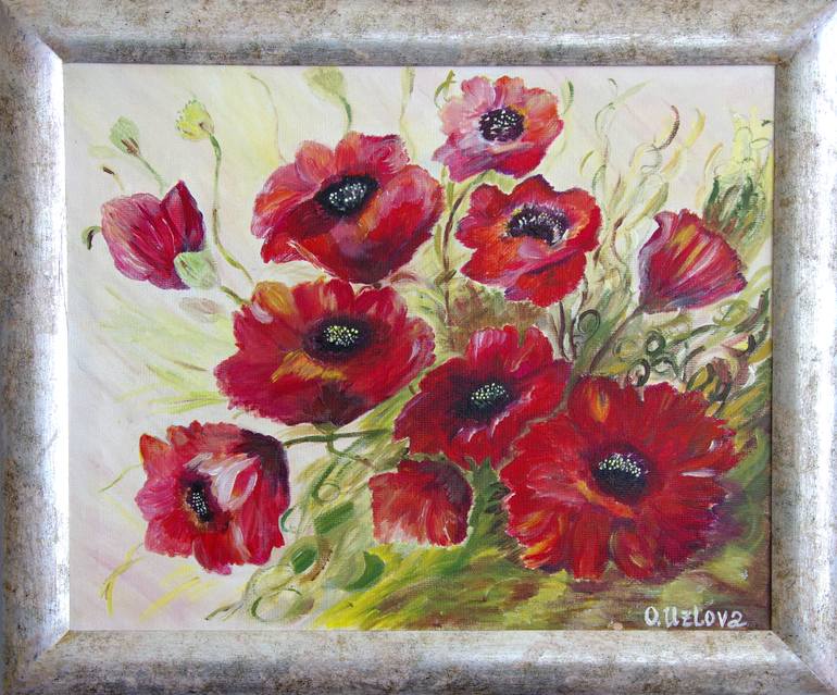 Original Impressionism Botanic Painting by Oxana Uzlova