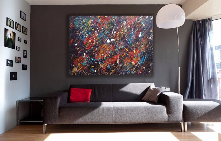 Original Abstract Expressionism Abstract Painting by Alexandra Romano