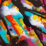 positive abstract painting; close up details; contemporary work of art