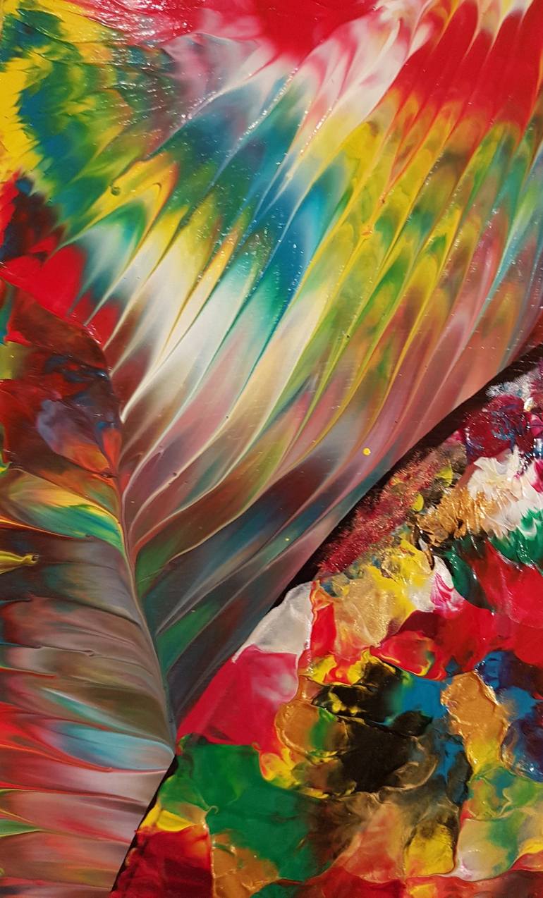 Original Abstract Floral Painting by Alexandra Romano