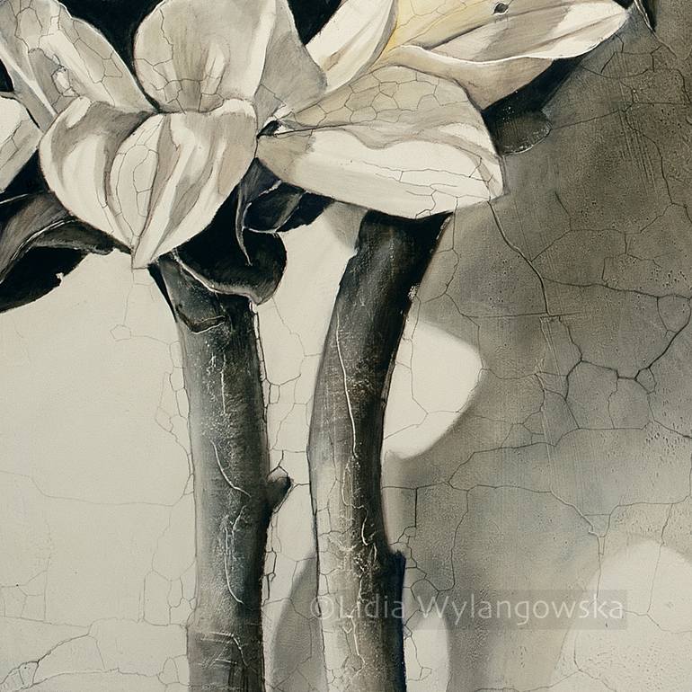 Original Black & White Botanic Printmaking by Lidia Wylangowska