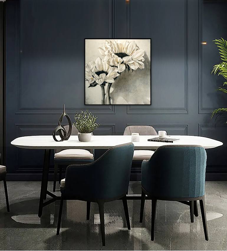 Original Black & White Botanic Printmaking by Lidia Wylangowska